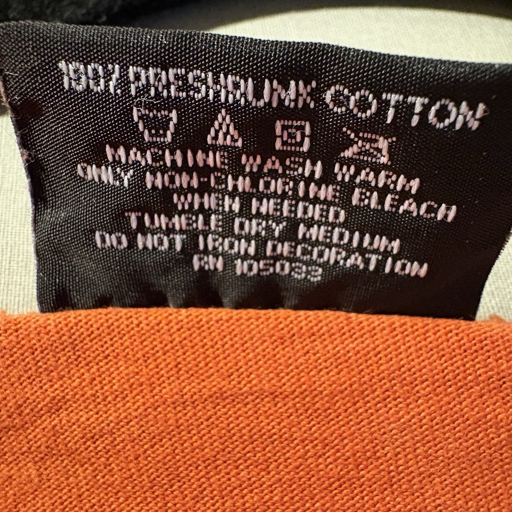 Willie Nelson Spirit Long Sleeve T Shirt Aloré Made USA Orange Size L Flaw - Picture 12 of 14